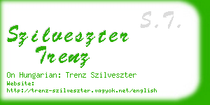 szilveszter trenz business card
